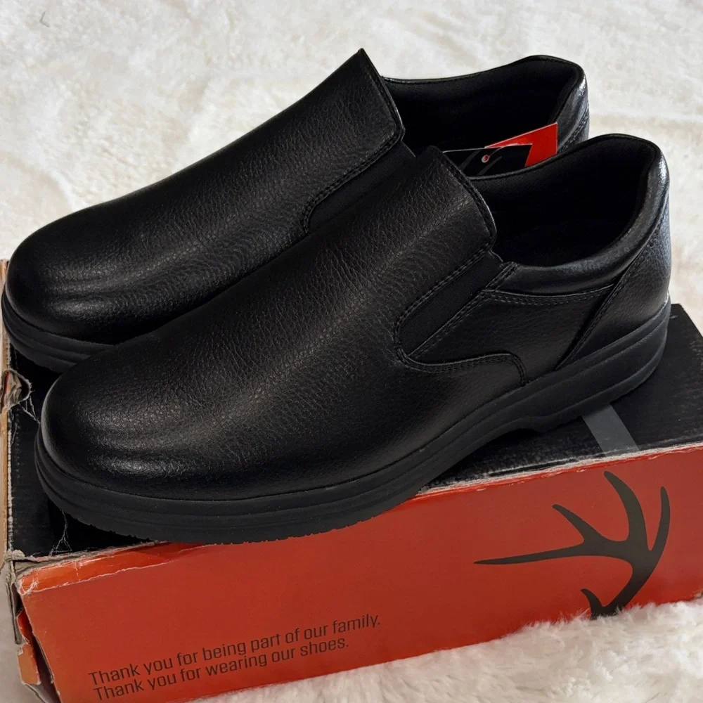 Deer Stags Men's Black DS Work Oil& Slip Resistant Non Marking,Size 11-1/2 . - Picture 16 of 17